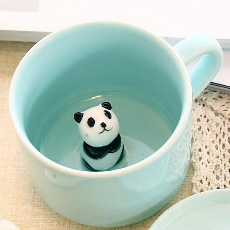 13.5 Oz 3d Cartoon Ceramic Coffee Mugs With Hot Air Balloon Lid