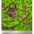 thumbnail image 2 of Soimoi Rayon Crepe Fabric Floral & Paisley Printed Craft Fabric by the Yard 46 Inch Wide, 2 of 3