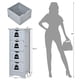 thumbnail image 2 of JWRWEFA bathroom floor standing storage cabinet with 4 drawers, waterproof and mildew resistant bathroom storage cabinet, modern minimalist style, gray color, 2 of 12