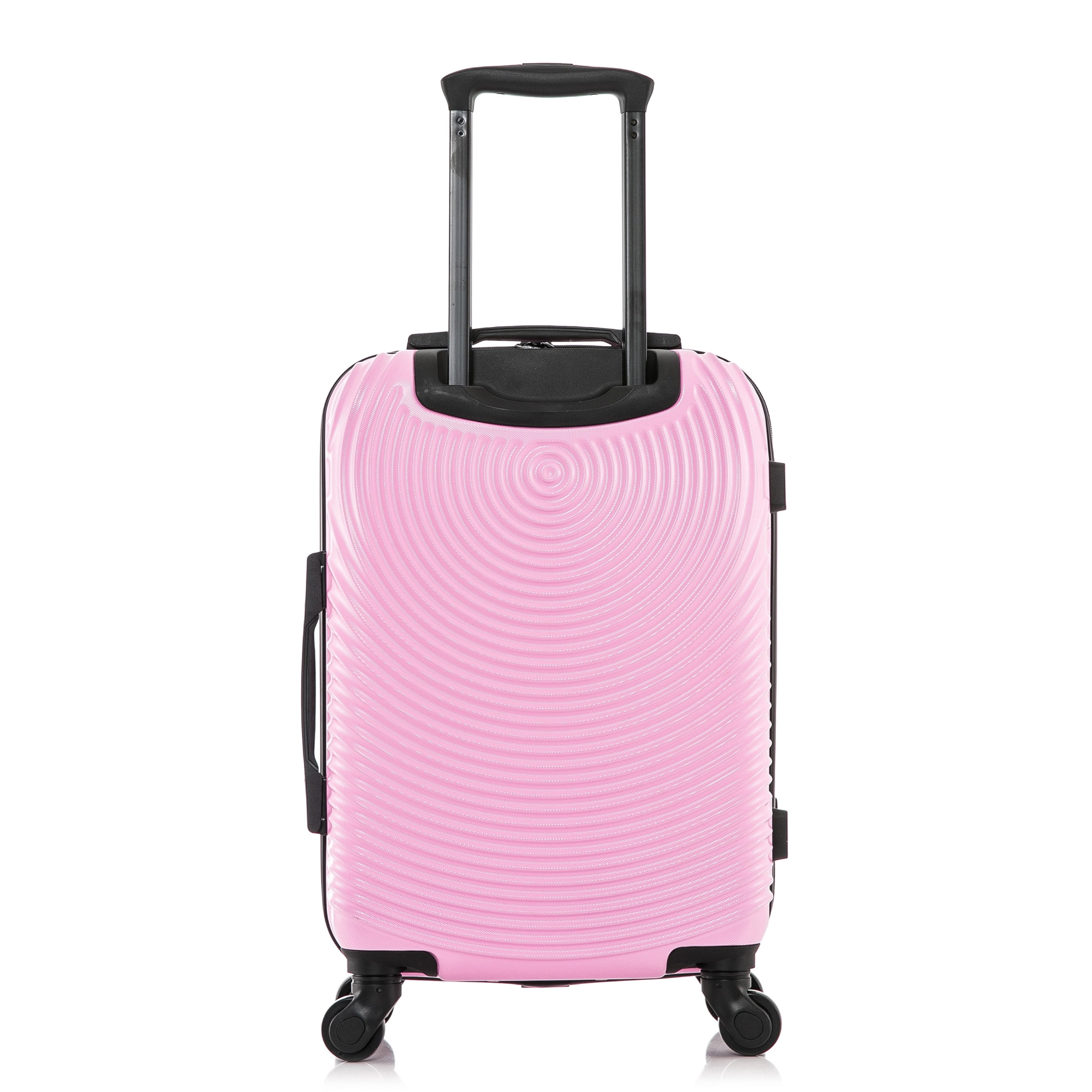 DUKAP Inception 20" Hardside Lightweight Luggage with Spinner Wheels, Handle and Trolley, Pink