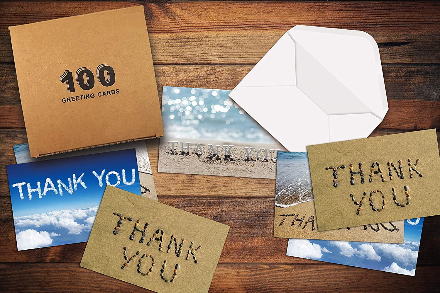 Better Office Thank You Cards with Envelopes 4" x 6" Assorted Colors 100/Pack (64522)