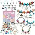 thumbnail image 1 of Charm Bracelet DIY Jewelry Gift Multicolor Durable Creative 129pcs Meaningful Crafts For Kids Glass Racelet Making Kit, 1 of 8