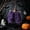 Purple, variant on Halloween Tattered Cloth Hanging Ornament, Witch Pumpkin Black Cat Design Pendant, Spooky Rustic Fabric Decor for Tree, Door, Mantel, Vintage Style Hanging Decoration for Home, Holiday Party