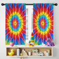 thumbnail image 5 of Blackout Kids Curtains,Colorful Rainbow Tie Dye Spiral Pattern Childrens Insulated Curtains Set Of 2,Bedroom Essentials,Toddler Room Decor 42"x54", 5 of 5