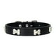 thumbnail image 1 of Collar elegante para gato Greeniant de PU con hebillas duraderas y ajustables negro 1.5*37cm, 1 of 6