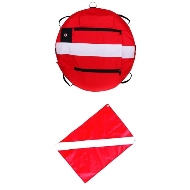 Scuba Diving Deluxe Diver debajo de Flotador Inflable Y Entrenamiento Equipo de Equipo de Señalización de Seguridad Bouy - Seleccione Color rojo