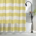 thumbnail image 2 of Shower Curtains for Bathroom-72"x72",Farmhouse Yellow Linen Stripes Waterproof Bath Curtain Grommet Shower Curtain Set with Hooks, 2 of 9