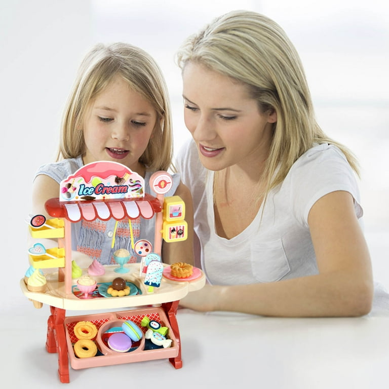 ABPWLY Toys 42pcs Children Ice Cream Cart Simulation Mini Candy