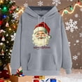 thumbnail image 5 of Women’s Retro Santa Claus Print Hooded Sweatshirt Long Sleeve Baggy Christmas Pullover with Pockets Festive Merry Christmas Hoodie for Holiday Outfits 2025 Trendy Casual Top, 5 of 5