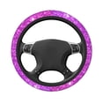 thumbnail image 3 of Disketp Pink Purple Glitter Elastic Microfiber Steering Wheel Cover for Truck,SUV,Cars,Universal 15 inch,Anti-Slip, 3 of 8
