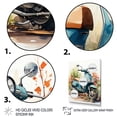 thumbnail image 3 of Designart "Coastal Cruiser Blue Scooter Adventure I" Scooter Wall Decor, 3 of 5