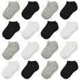 thumbnail image 2 of 16 Pairs Ankle Socks - Toddler Low Cut Socks - for 1-13 Years Boys Girls School Socks Black 4-7Years, 2 of 6