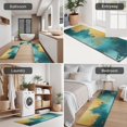thumbnail image 5 of Teal Marble Gold Abstract Pattern Kitchen Rugs Sets Of 3,Kitchen Runner Rugs Non Skid Washable,Decorative Kitchen Floor Mats for Kitchen,Sink,Laundry,17"x30"+ 17"x47" + 17"x59", 5 of 6