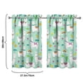 thumbnail image 4 of Set of 2 Tier Curtains with Llama & Alpaca Pattern - 27.5x39 Inch Funny Cartoon Design Semi-Sheer Kitchen Curtains, Farmhouse Style Window Treatment Panels, 4 of 4