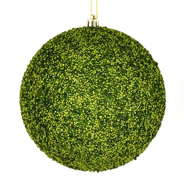 Vickerman N185973D Boule Perlée de Lime de 8 Po avec Perçage 2 par Sac