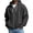 Black-#001, variant on Dweltoz Mens Waffle Knit Hoodies Full Zip Up Hooded Sweatshirts Long Sleeve Drawstring Jacket with Pockets Loose Fit Lightweight Casual Coat,Beige 3XL