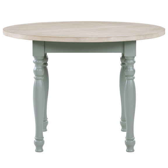 Steve Silver Darcy Green and Natural Finish Round DiningTable
