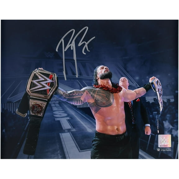 Roman Reigns WWE Autographed 11" x 14" WrestleMania 38 Spotlight Photograph - Fanatics Authentic Certified