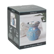 HOSLEY Blue Ceramic Electric Wax Warmer with Wax Melts and Fragrance Oils