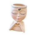 thumbnail image 3 of Girl Pen Soporter Organizador de escritorio de escritorio Multifuncional Accesorio Ornamento Cepillo de maquillaje para la oficina del dormitorio de Beige, 3 of 8