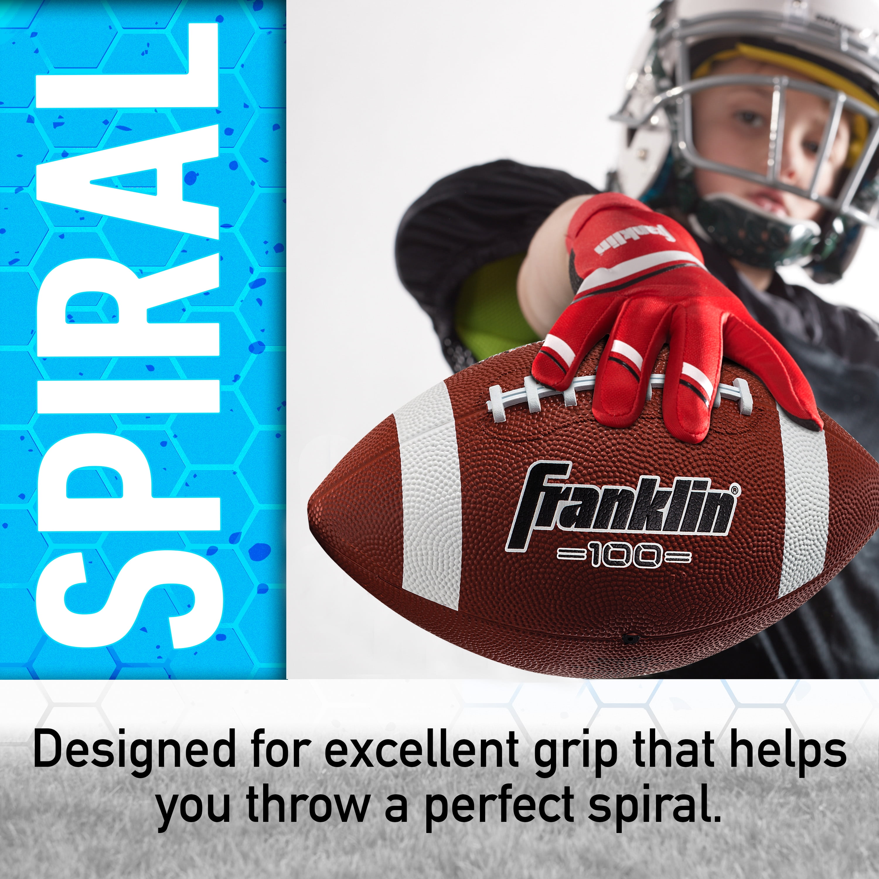 Franklin Sports Durable Junior Footballs, Rubber, 10 in