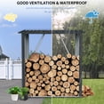 thumbnail image 2 of CarButler 5x3ft Metal Outdoor Firewood Rack Black, 2 of 7