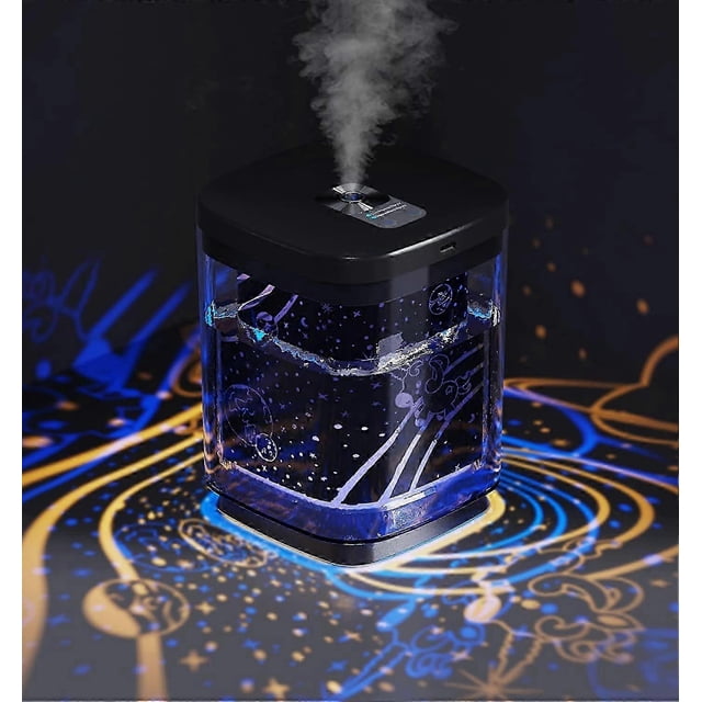 Humidificador ultrasónico portátil de 1000 ml con conexión USB, pequeño, con apagado automático, luz nocturna y funcionamiento silencioso.