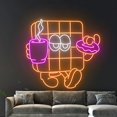 thumbnail image 4 of Handmadetneonsign Waffle Drink Coffee Neon Sign, Waffle Led Sign, Waffle Led Light, Baking Baker, 4 of 5