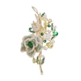 thumbnail image 1 of Zhuge Broches para mujer con diseño de flores, camelia, rosa y hojas florales, accesorios para ropa (verdes), 1 of 3