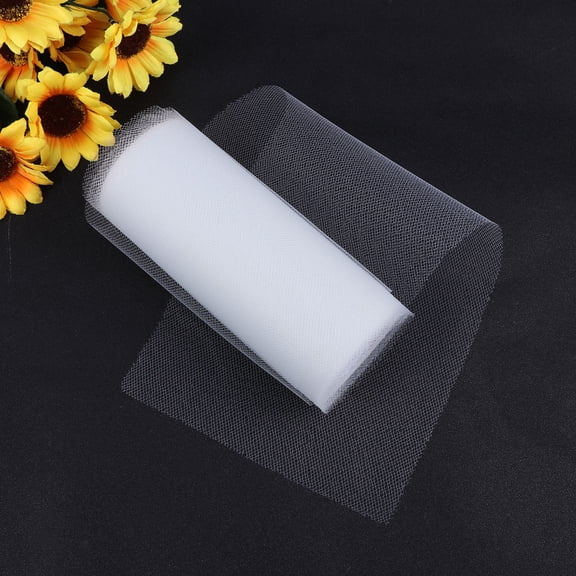FESTFENDS White Polyester Mesh Fabric for Crafts and Banquet Events, 1 Piece, and Lightweight Material