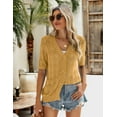 thumbnail image 3 of Zeagoo Women's Short Sleeve 2025 Summer Crochet Cropped Cardigan V Neck Button up Bolero Shrug Sweater, 3 of 5