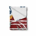 thumbnail image 2 of American Soft Flannel Fleece Throw Blanket, Retro USA Flag Drawing with Statue of Liberty National Heritage, Cozy Plush for Indoor and Outdoor Use, 60" x 80", Almond Green White, by Ambesonne, 2 of 6