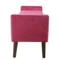 thumbnail image 2 of HomePop Fulton Modern Velvet Fabric Storage Bench in Pink Finish, 2 of 7