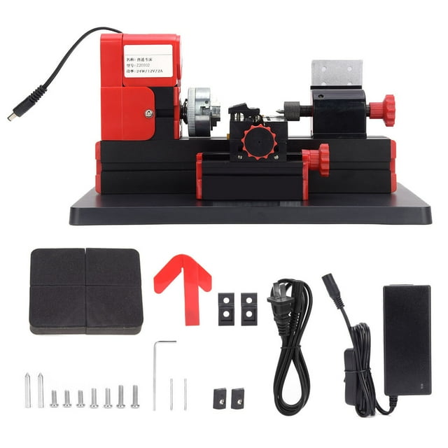 Mini torno de metal, mini torno motorizado, herramienta eléctrica para torneado de metales, rendimiento potente