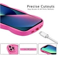 thumbnail image 6 of for iPhone 13 Pro Max Case 6.7 Inch Curly Wave Frame Phone Case Cute Design Color Aesthetic Phone Case Soft TPU Shockproof Protective Bumper Case Cover for Girls, Peachy, 6 of 7