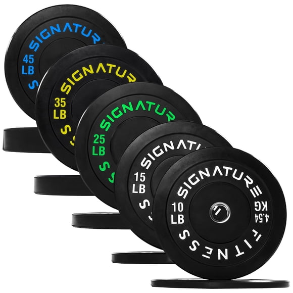 Set de Placas Olímpicas Bumper Fitvids 118 kg con Barra de 213 cm