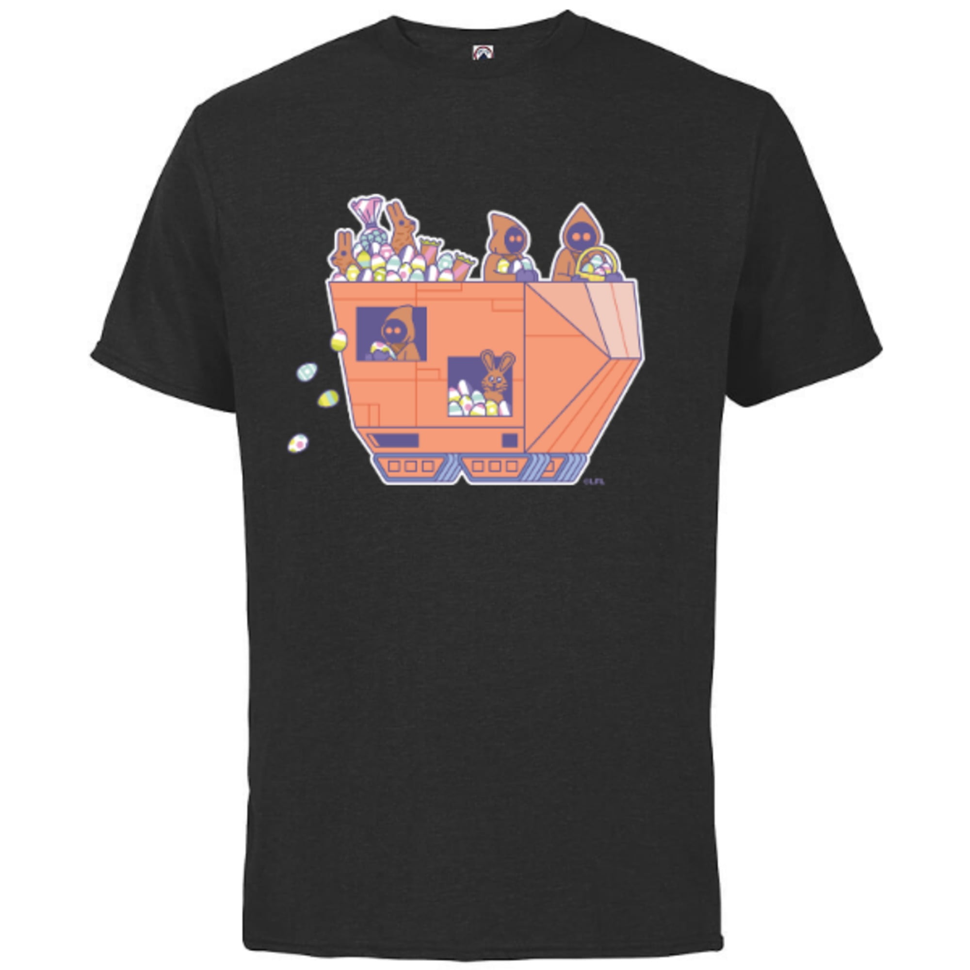 Star Wars Jawas Sandcrawler Easter Egg Hunt - Short Sleeve Cotton T-Shirt for Adults - Customized-Black