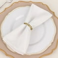 thumbnail image 6 of Balsa Circle 4 Gold 2 Round Metal Dinner Napkin Rings Bamboo Knuckle Design Party Events Decorations Supplies, 6 of 8