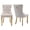 Beige, variant on AOOWOW High-End Tufted Velvet Dining Chair Set of 2, Black and Gold, Solid Wood Contemporary, Golden Stainless Steel Plated Legs and Nailhead Trim
