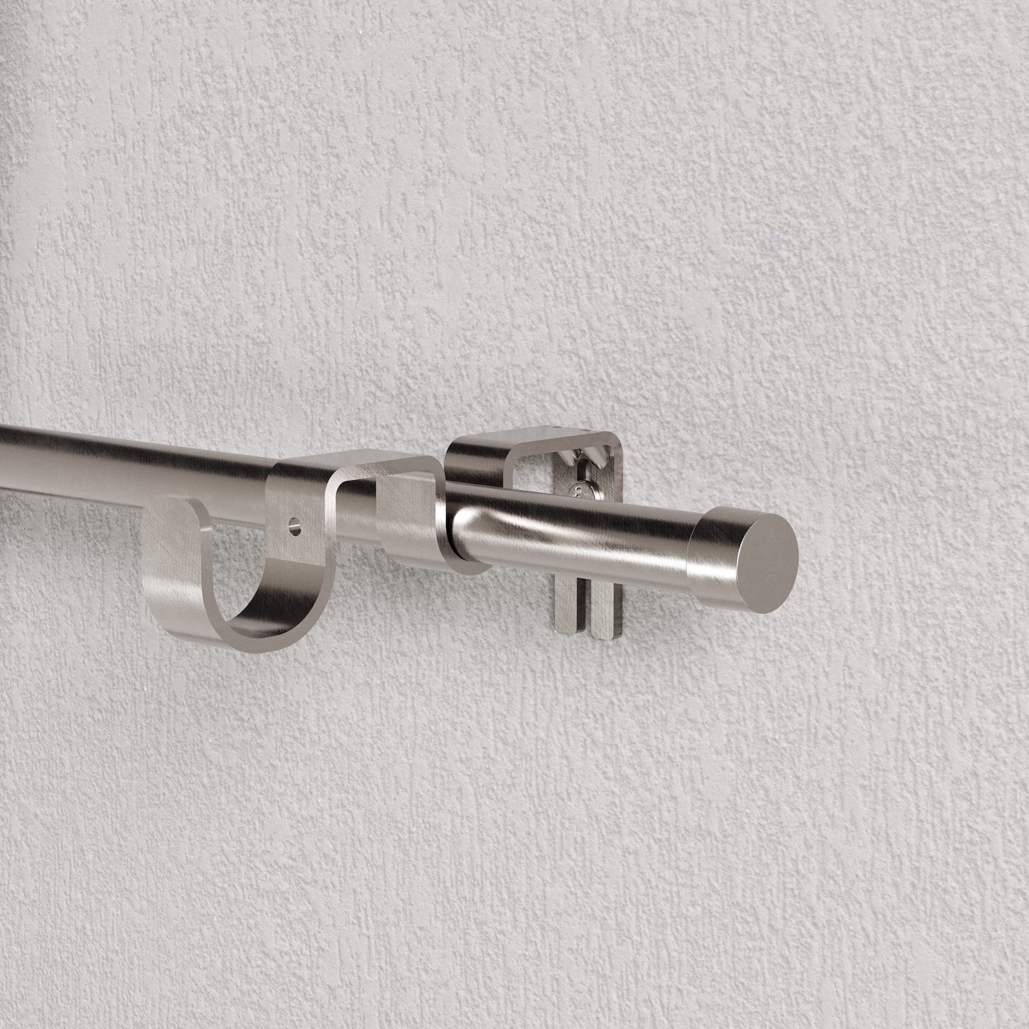 Better Homes & Gardens 5/8" Plated Nickel Adjustable Add on Curtain Rod Kit, 32-120"