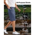 thumbnail image 2 of PULI Men’s Golf Shorts 12" Inseam Lightweight Stretch Quick-Dry Hiking Casual Dress Work Hybrid Shorts with Pockets, 2 of 6