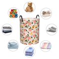 thumbnail image 4 of Fuzoiu Peach With Leaves1 Print Circular Hamper,Laundry Basket with Handle,Collapsible Laundry,Dirty Clothes Storage Basket,for Bedroom Bathroom Dorm Living Room-Medium, 4 of 6