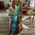 thumbnail image 3 of Flower Hummingbird Sleeveless Dress for Women Clothing Female Women's Summer Skirt, 3 of 7