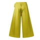 thumbnail image 5 of Pantalones palazzo de cintura alta para mujer - Mezcla de lino - Estampados - Cintura elástica - S-XXL - Verano/Casual, 5 of 6