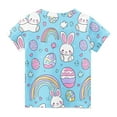 thumbnail image 5 of YABCSAZ Easter Shirt for Toddler Boy Girl Summer Casual Loose T Shirts Crewneck Short Sleeve Bunny Outfits Kids Digger Eggs Hunt Tops Cotton Tee Top Blouses Size 9 T, 5 of 8