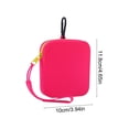 thumbnail image 3 of Dongrere Mini Silicone Makeup Case, Portable Zipper Cosmetic Holder with Wrist Strap, Portable Makeup Bag Coin Purse for Women Men, 4x4.6 Inch, Hot Pink, 3 of 6
