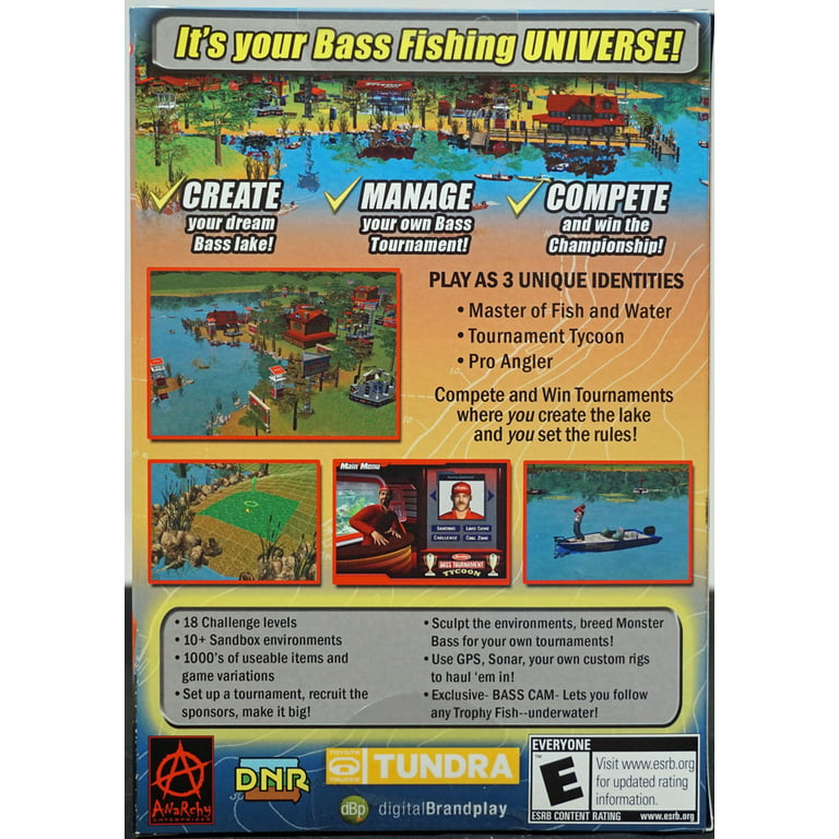 Berkley Bass Tournament Tycoon PC CD - It's More Than A Fishing Game! Create A World of Your Own Design