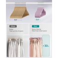 thumbnail image 4 of Velvet Hangers Clothes Hangers with Shoulder Notches Pants Bar Ink UCRFB, 4 of 7
