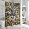 thumbnail image 6 of Vintage Car Bathroom Shower Curtains with 12 Hooks Polyester Waterproof Shower Curtain for Stalls and Bathtubs Automobile Car Parts Engine Print Brown Decorative Bathroom Privacy Curtain 72x72 Inches, 6 of 9