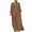 Brown, variant on Bigersell Club & Night Out Dresses Summer Female Button-Donw 3/4 Sleeve Maxi Casual Dress Style D-110 Ladies Cocktail Dress Plus Size Summer Dresses , Brown XXL
